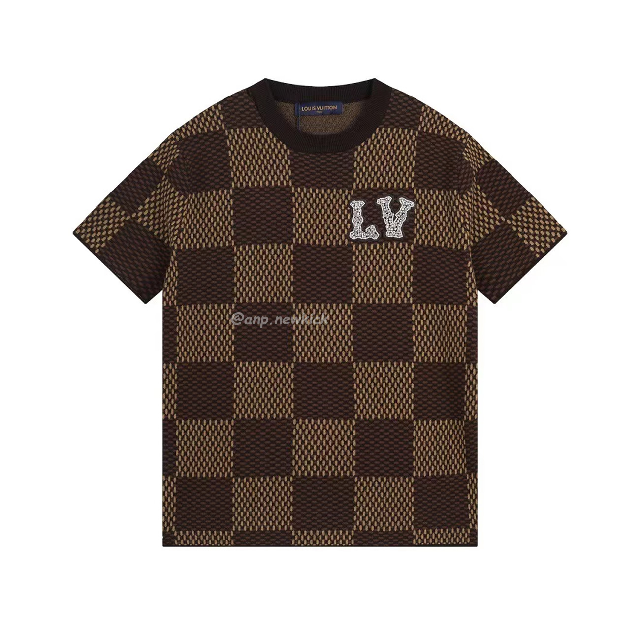 Louis Vuitton Round Necked Checkerboard T Shirt (3) - www.newkick.org Louis Vuitton Round Necked Checkerboard T Shirt (3) - www.newkick.org