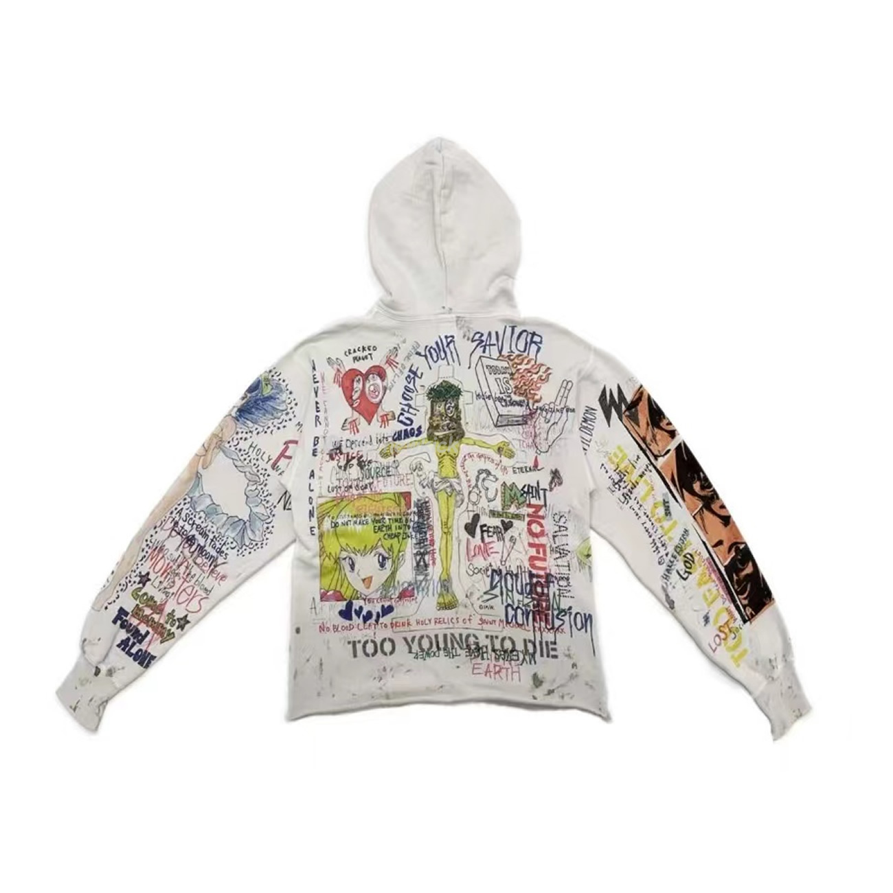 Saint Michael Graff Pullover Hoodie Murakami Takashi Graffiti Loose Hooded Sweatshirt Ins S Xl (4) - www.newkick.org Saint Michael Graff Pullover Hoodie Murakami Takashi Graffiti Loose Hooded Sweatshirt Ins S Xl (4) - www.newkick.org