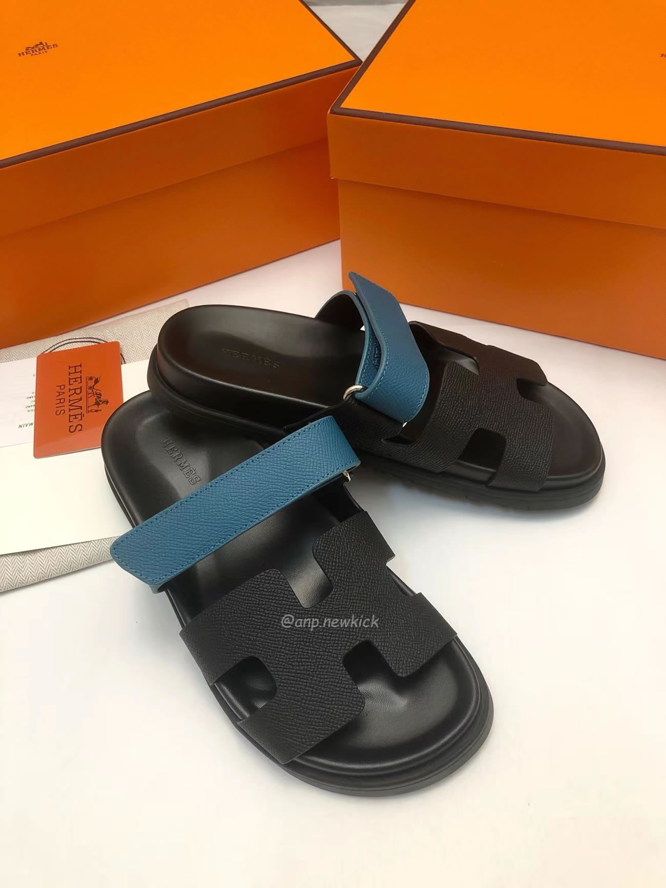 Hermes Chypre Sandal Noir Bleu Celeste (4) - www.newkick.org Hermes Chypre Sandal Noir Bleu Celeste (4) - www.newkick.org