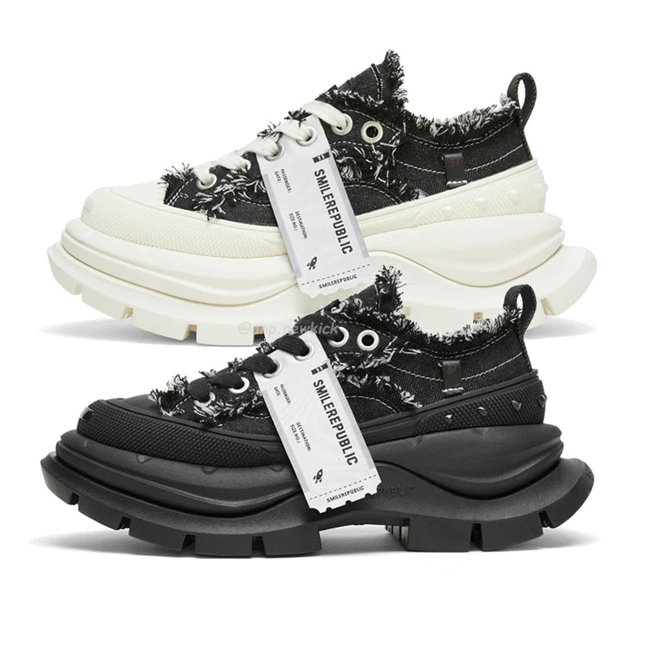 Smile Republic 2.0 Classic Black White Low Top Sneaker (1) - www.newkick.org