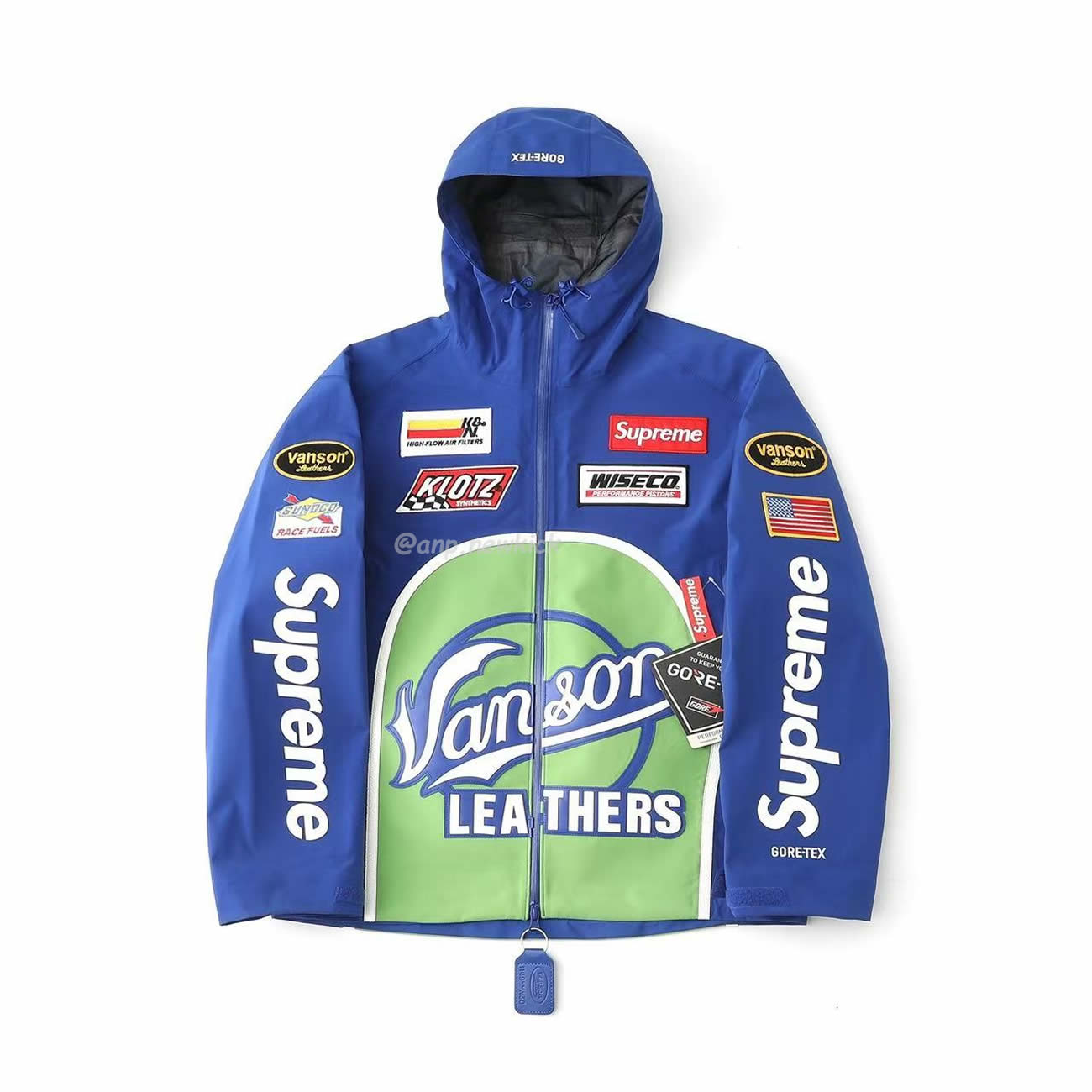 Supreme Vanson Leathers Gore Tex Shell Jacket Black Blue White Fw25 (2) - www.newkick.org Supreme Vanson Leathers Gore Tex Shell Jacket Black Blue White Fw25 (2) - www.newkick.org