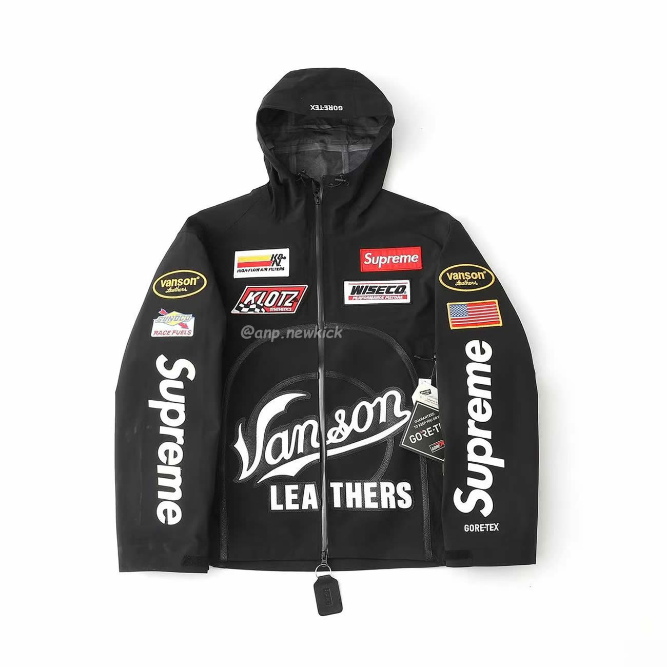 Supreme Vanson Leathers Gore Tex Shell Jacket Black Blue White Fw25 (7) - www.newkick.org Supreme Vanson Leathers Gore Tex Shell Jacket Black Blue White Fw25 (7) - www.newkick.org