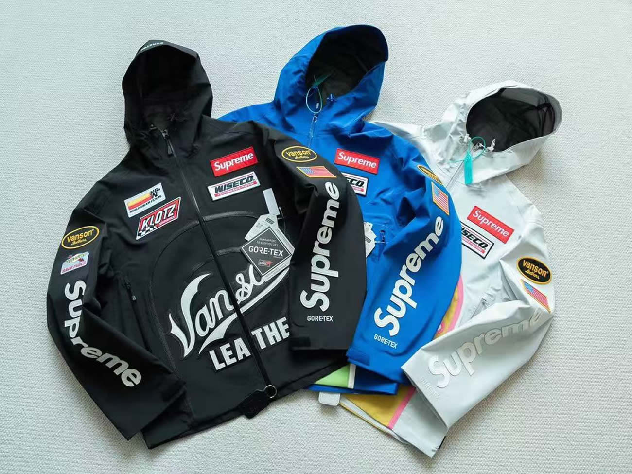 Supreme Vanson Leathers Gore Tex Shell Jacket Black Blue White Fw25 (8) - www.newkick.org Supreme Vanson Leathers Gore Tex Shell Jacket Black Blue White Fw25 (8) - www.newkick.org