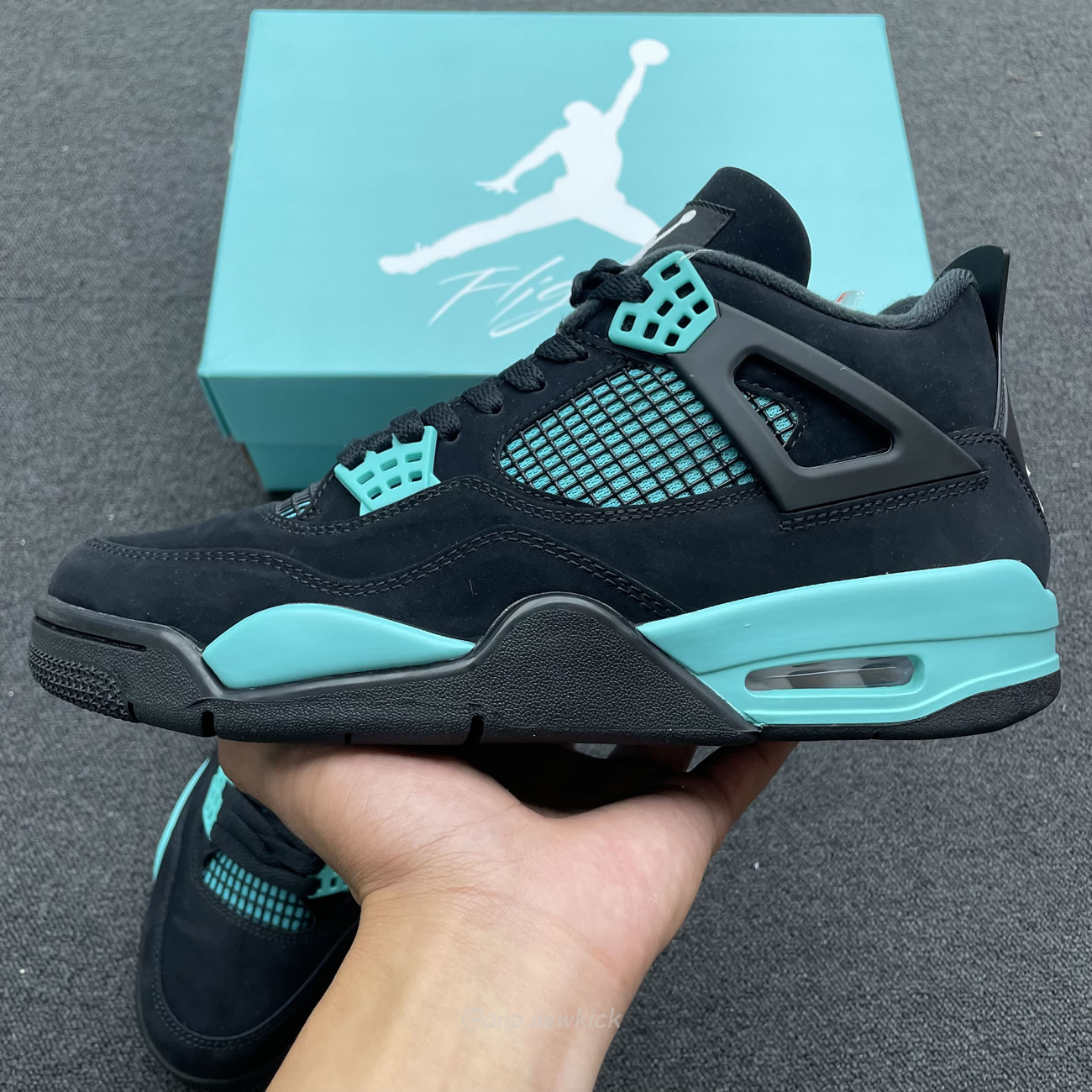 Air Jordan 4 Retro Tiffany Black Green (8) - www.newkick.org Air Jordan 4 Retro Tiffany Black Green (8) - www.newkick.org