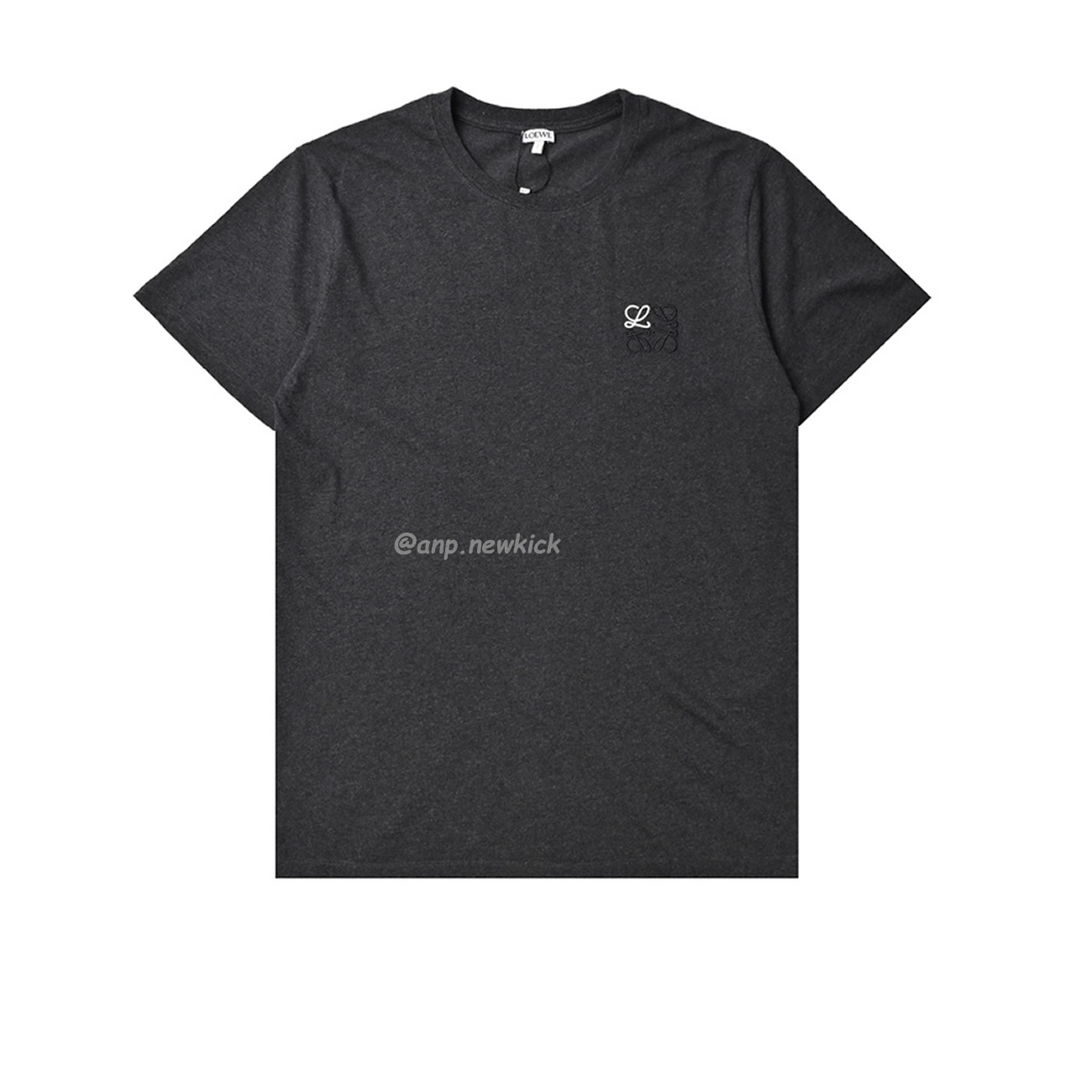 Loewe 24ss Two Tone Embroidered Logo Dark Gray Short Sleeved T Shirt (1) - www.newkick.org