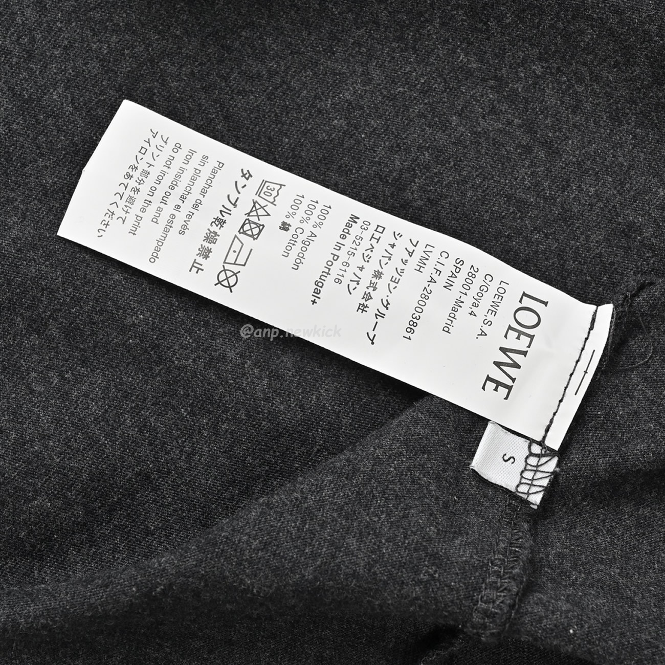 Loewe 24ss Two Tone Embroidered Logo Dark Gray Short Sleeved T Shirt (3) - www.newkick.org