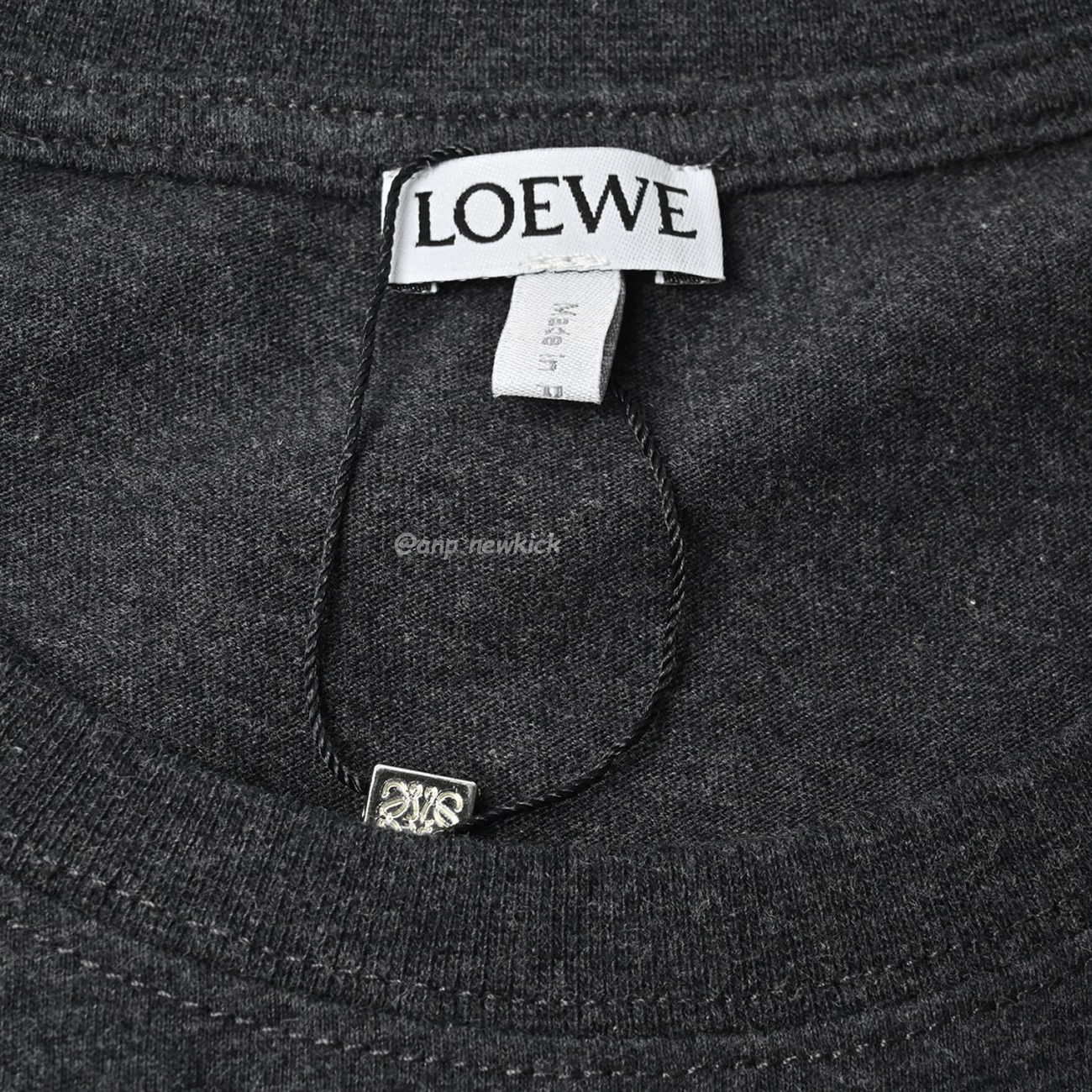 Loewe 24ss Two Tone Embroidered Logo Dark Gray Short Sleeved T Shirt (6) - www.newkick.org