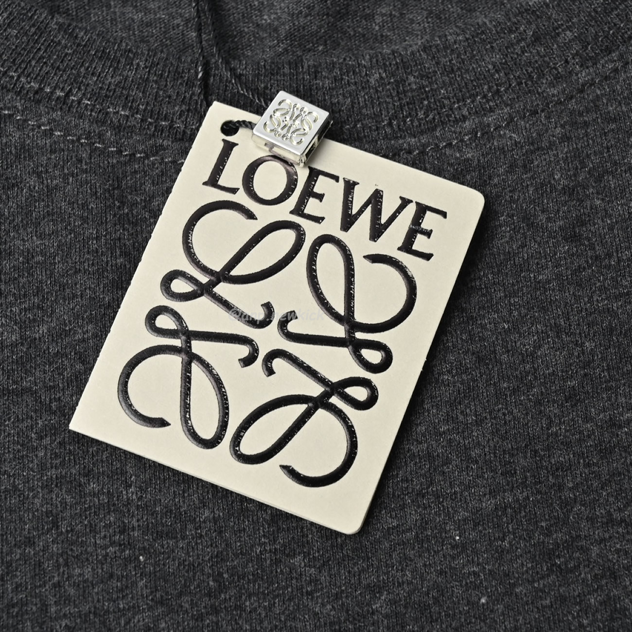 Loewe 24ss Two Tone Embroidered Logo Dark Gray Short Sleeved T Shirt (7) - www.newkick.org