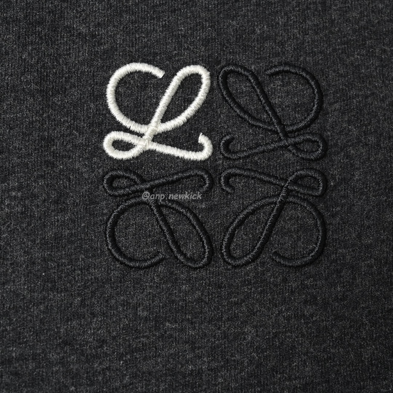 Loewe 24ss Two Tone Embroidered Logo Dark Gray Short Sleeved T Shirt (8) - www.newkick.org