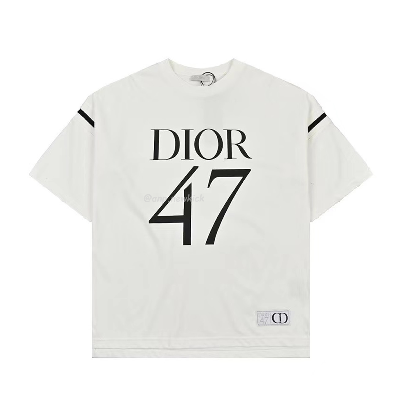 Dior Wide Body Bamboo Pure Cotton Plain Weave Fabric T Shirt White Navy (8) - www.newkick.org Dior Wide Body Bamboo Pure Cotton Plain Weave Fabric T Shirt White Navy (8) - www.newkick.org