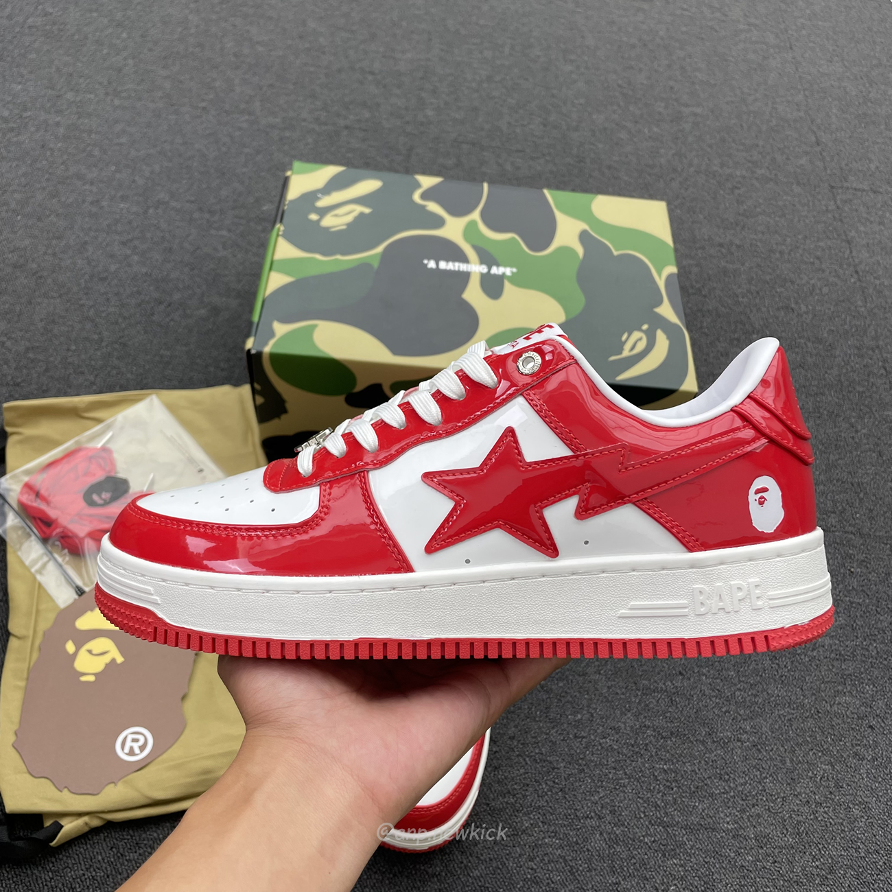 A Bathing Ape Bape Sta Patent Leather White Red 1i70 291 021 (2) - www.newkick.org A Bathing Ape Bape Sta Patent Leather White Red 1i70 291 021 (2) - www.newkick.org