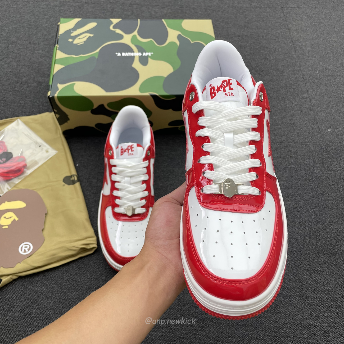 A Bathing Ape Bape Sta Patent Leather White Red 1i70 291 021 (5) - www.newkick.org A Bathing Ape Bape Sta Patent Leather White Red 1i70 291 021 (5) - www.newkick.org