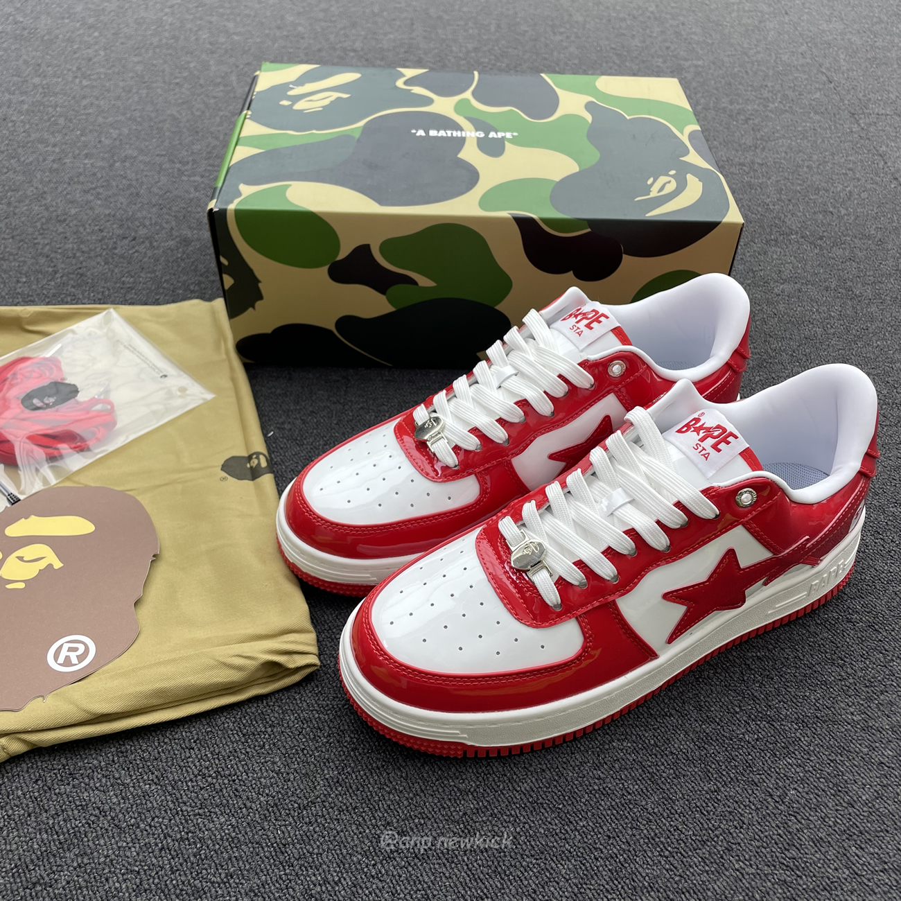 A Bathing Ape Bape Sta Patent Leather White Red 1i70 291 021 (6) - www.newkick.org A Bathing Ape Bape Sta Patent Leather White Red 1i70 291 021 (6) - www.newkick.org
