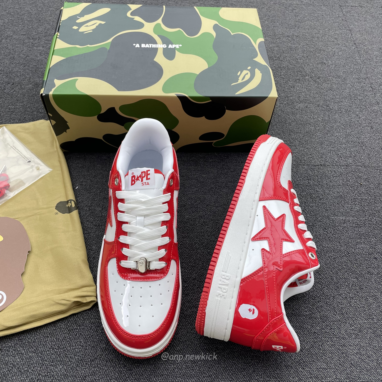 A Bathing Ape Bape Sta Patent Leather White Red 1i70 291 021 (7) - www.newkick.org A Bathing Ape Bape Sta Patent Leather White Red 1i70 291 021 (7) - www.newkick.org