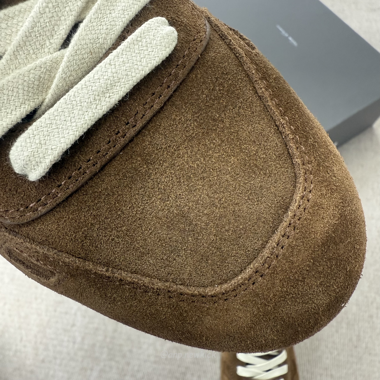 Rick Owens Minimal Sneak Suede Leather Panel Sneakers (6) - www.newkick.org