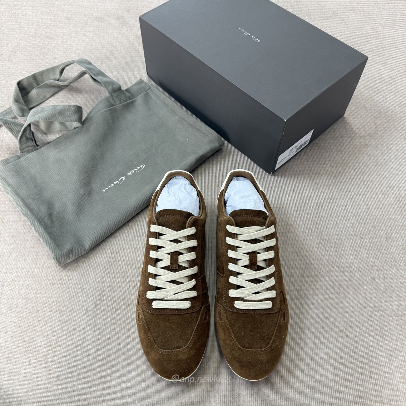 Rick Owens Minimal Sneak Suede Leather Panel Sneakers (8) - www.newkick.org