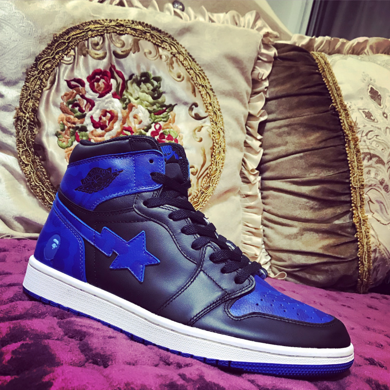 Air Jordan 1 Royal x "Bape"