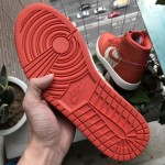 Air Jordan 1 "Nike Swoosh" Orange Off-White Sample Style 555088-800
