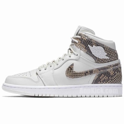 Air Jordan 1 Retro High "Snakeskin" White Shoes AH7389-004