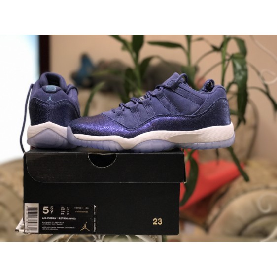 Air Jordan 11 Low GS "Blue Moon" 580521-408