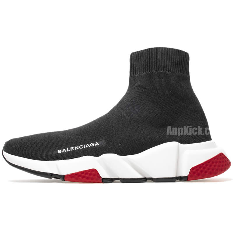 Balenciaga Shoes Like Socks Outfit High Top Runners Black/Red 483397W05G0