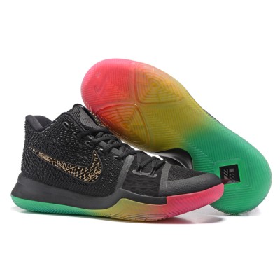 Kyrie 3 "Rainbow" Black/Gold/Colorful