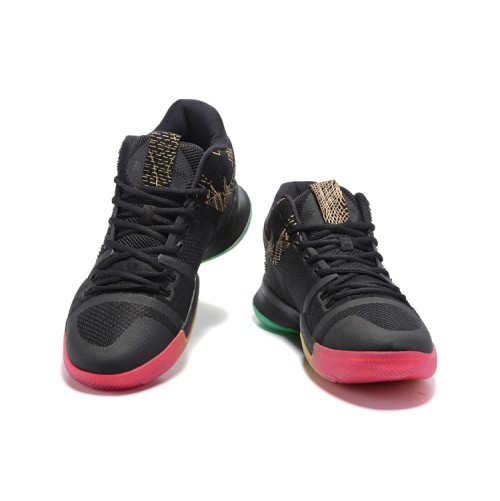 Kyrie 3 "Rainbow" Black/Gold/Colorful