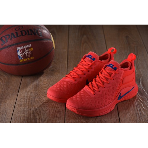 Lebron Witness 2 Flyknit Basketball Shoes Red/Deep Blue
