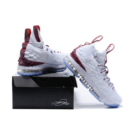 Lebron 15 White/Wine Red