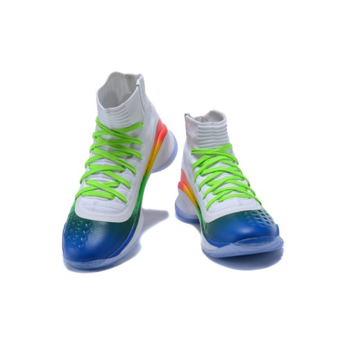 Under Armour UA Curry 4 "Rainbow" White/Green/Orange