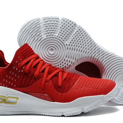 Under Armour UA Curry 4 WMN Low Wine Red/White