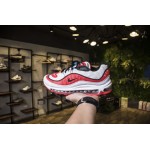 Off-White Virgil Abloh x Nike Air Max 98 White/Red Wmns Mens Size Shoes For Sale AJ6302-113