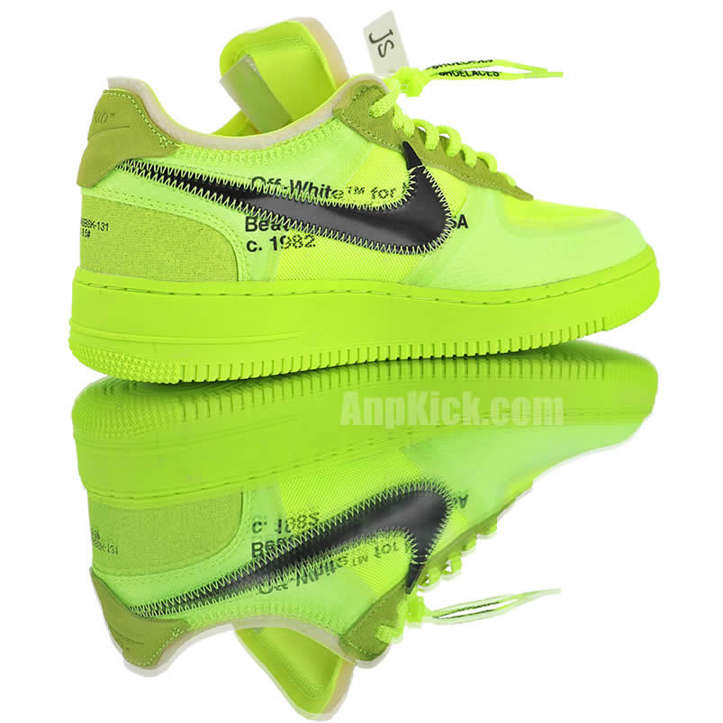 Off-White x Nike Air Force 1 Low "Volt" Green Release Date AO4606-700