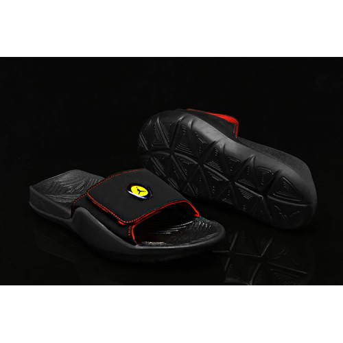 Air Jordan Hydro 7 Sandals Slippers Black Red Ferrari Wmns AA2516-023 Mens AA2517-023