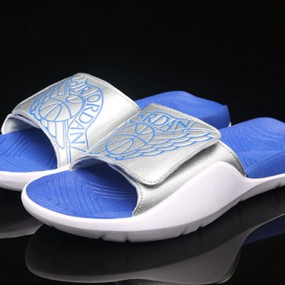 Air Jordan Hydro 7 Sandals Slippers White Blue Wmns AA2516-007 Mens AA2517-007