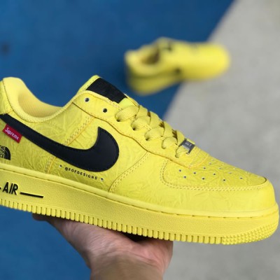 Supreme® x The North Face x Nike Air Force 1 Sup AF1 Low "Yellow/Black" AR3066-400