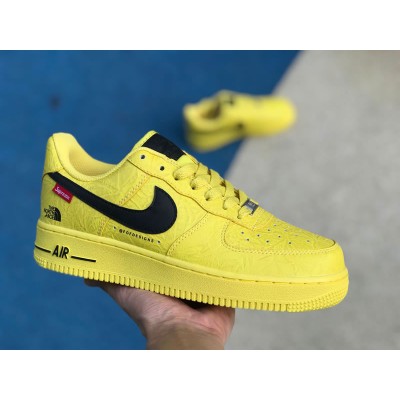 Supreme® x The North Face x Nike Air Force 1 Sup AF1 Low "Yellow/Black" AR3066-400
