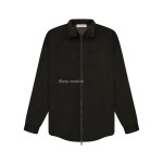 FEAR OF GOD ESSENTIALS Corduroy Shirt Jacket Mid length Corduroy Cotton Coat Brown Black Plum Purple Beach Yellow Lime Yellow Mist Haze Blue Elephant White