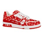 Louis Vuitton Trainer Blue Green Black Red Monogram Textile 1ABFRQ