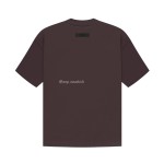 FEAR OF GOD ESSENTIALS FOG LOGO Letter Short Sleeve T-shirt Plum Purple Mist Haze Blue Brown Black Elephant White Lime Yellow Beach Yellow