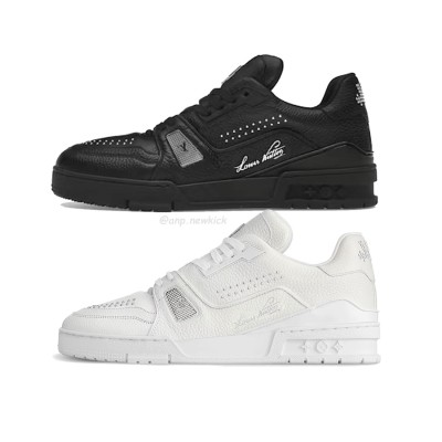 Louis Vuitton LV Trainer Black White Calf Leather 1ADDBY