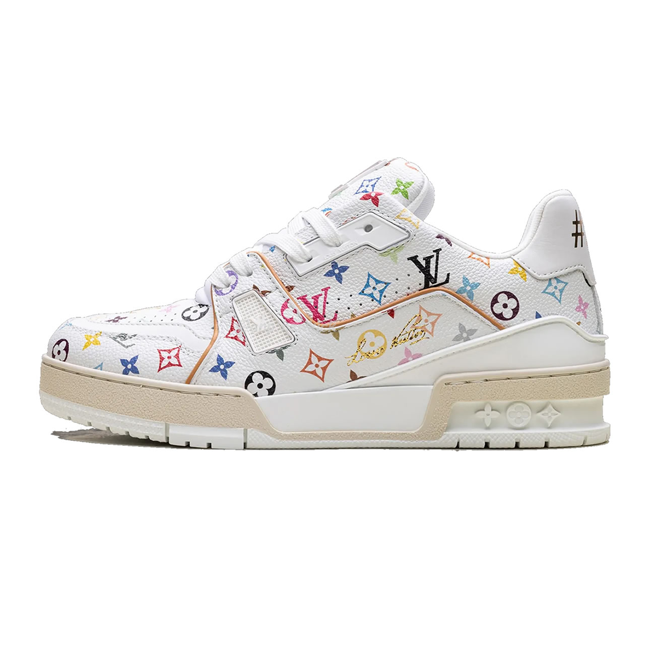 Louis Vuitton LV Trainer Takashi Murakami White 1AHEKG