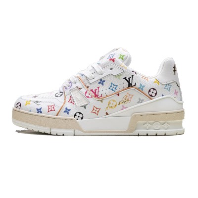 Louis Vuitton LV Trainer Takashi Murakami White 1AHEKG