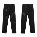 CHROME HEARTS Black CROSS JEANS