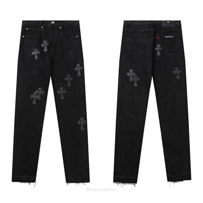 CHROME HEARTS Black CROSS JEANS