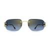 Cartier CT0468S 58 Blue & Gold Sunglasses