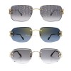 Cartier Eyewear rimless rectangle-frame sunglasses