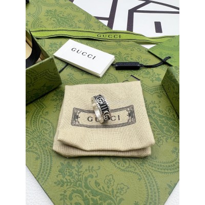 Gucci With Double G Ring Silver in 925 Sterling Silver