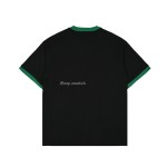 Gucci Color blocking logo letter embroidered pattern short sleeved T-shirt