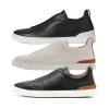 Zegna Deerskin Triple Stitch Off White Brown Black LHOTA-25207Z-NER